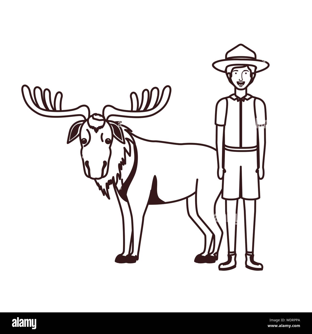 Forest ranger boy cartoon design vector illustration Stock Vector Image ...