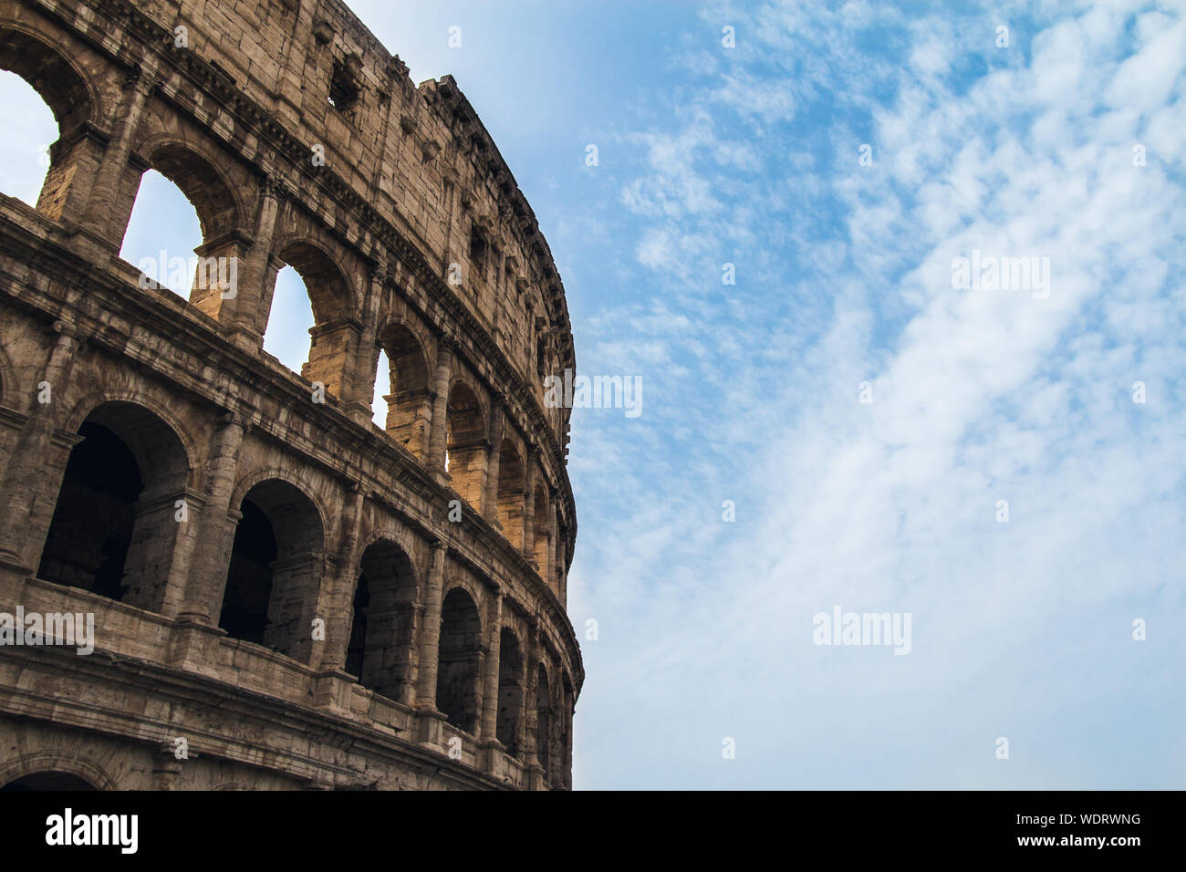 Low Angle View Of Colloseum Stock Photo