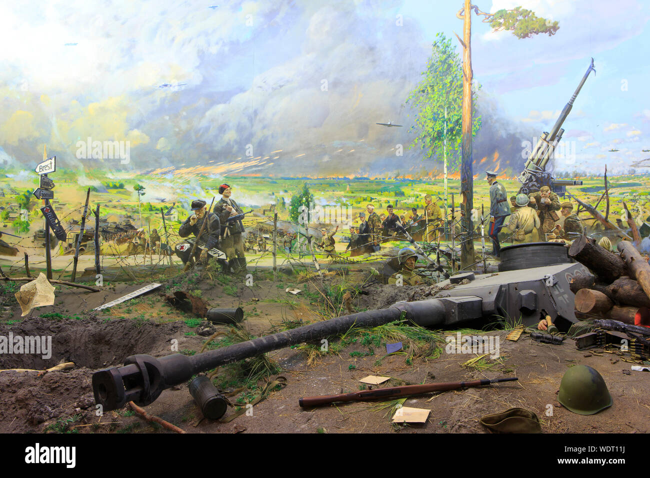 The (Minsk Offensive) Operation Bagration exhibition at the Belarusian Great Patriotic War Museum in Minsk, Russia Stock Photo