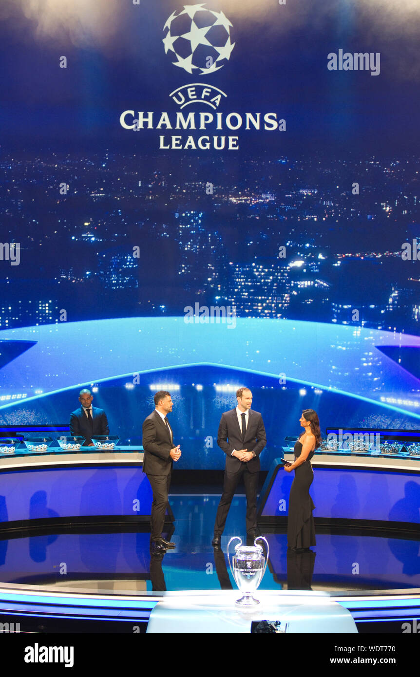 Monaco, Monaco. 29th Aug, 2019. Monaco, Monte Carlo - August 29, 2019: UEFA Champions League Group Stage Draw and Player of the Year Awards, Season Kick Off 2019-2020 with Advisor of Chelsea Petr Cech, | usage worldwide Credit: dpa/Alamy Live News Stock Photo