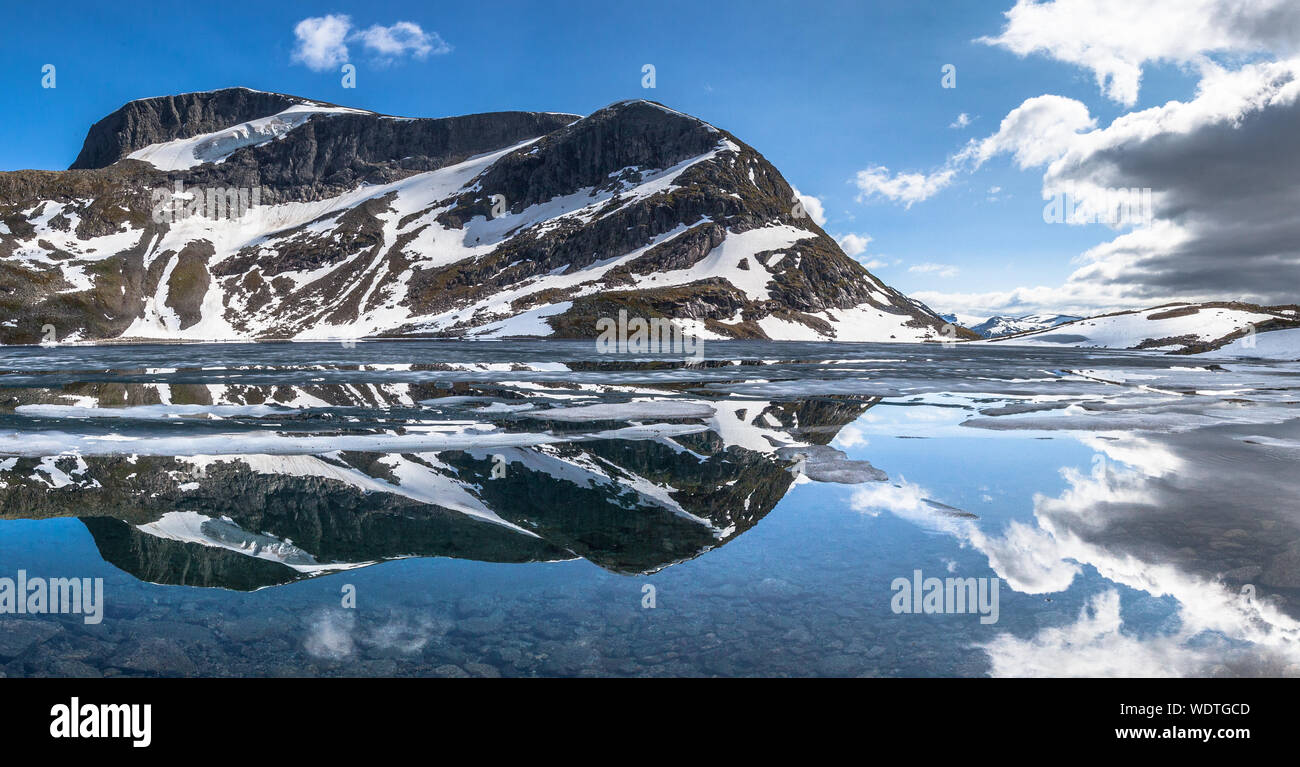 Cloudy sky reflected in water hi-res stock photography and images - Alamy