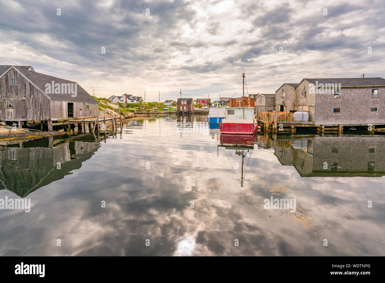 Historic Peggy's Cove fishing village in Nova Scotia, Canada Stock Photo