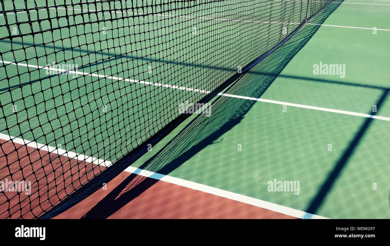Outdoor Tennis Court Stock Photo