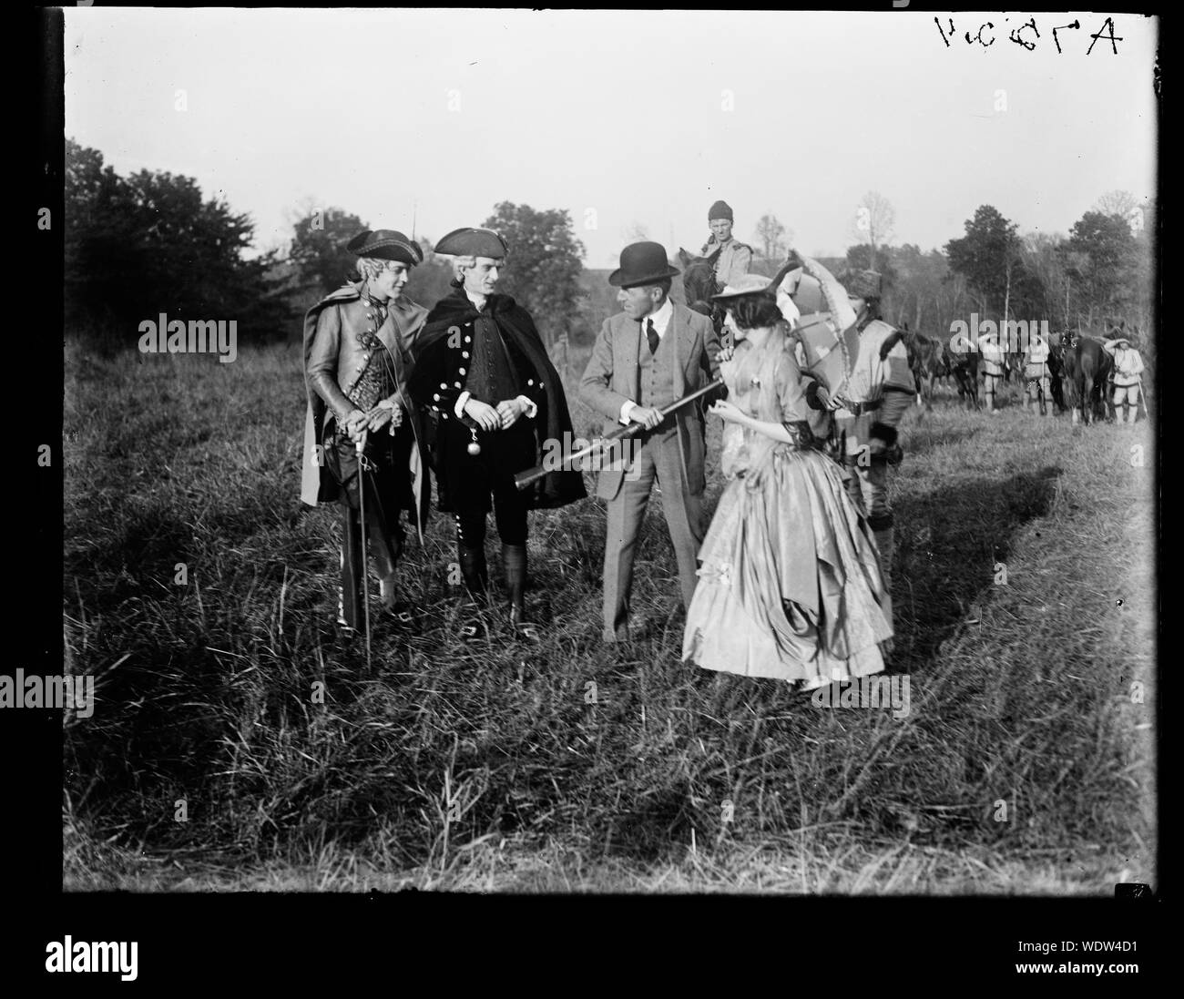 Group some dressed in colonial costumes Abstract/medium: 1 negative ...
