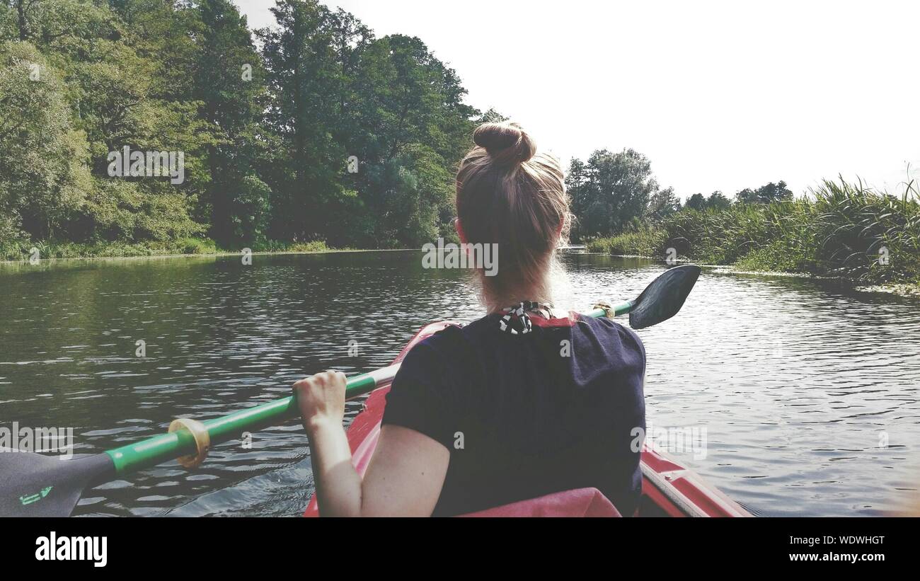 Person in canoe river hi-res stock photography and images - Alamy