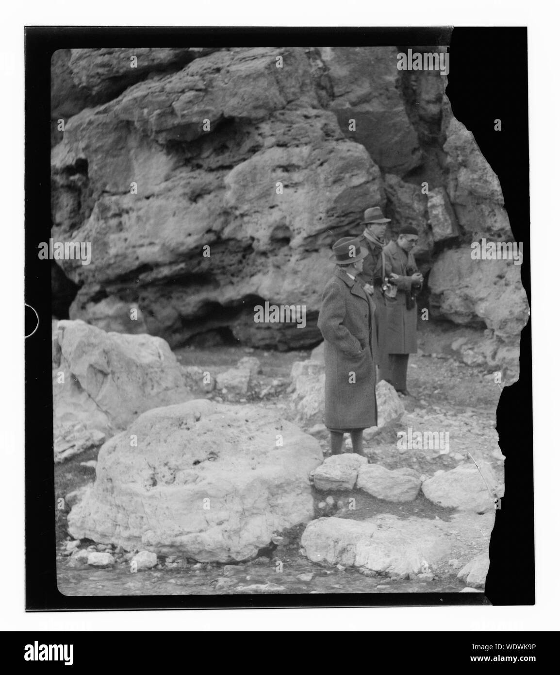 Gustaf Adolf, Crown Prince of Sweden probably at Petra, Jordan Abstract/medium: G. Eric and Edith Matson Photograph Collection Stock Photo