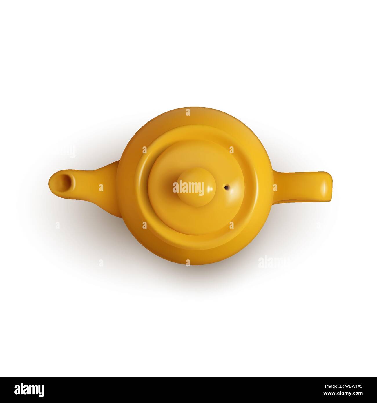 Yellow Ceramic Teapot Stock Vector