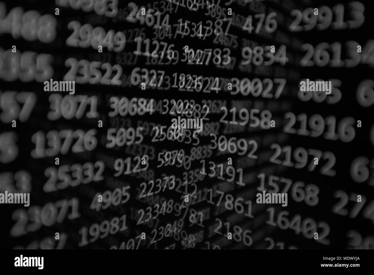 Screen Frame Numbers Full screen view Black and White Stock Photos & Images - Alamy