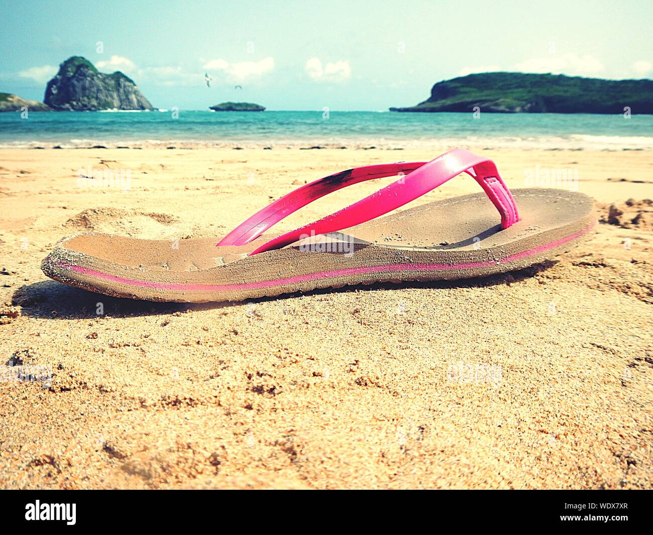flip flops on beach