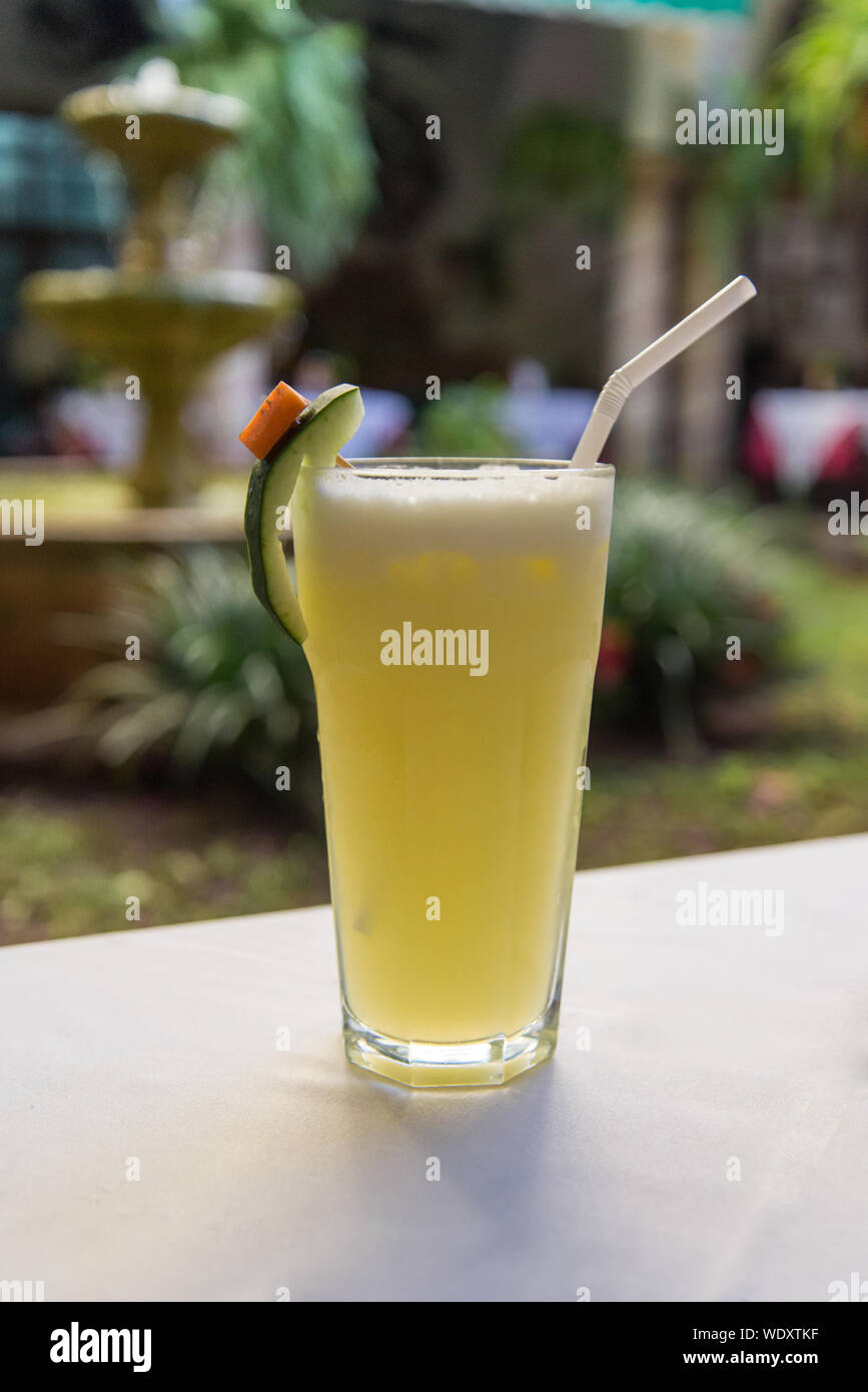 Cold drinks served in a glass Stock Photo Alamy