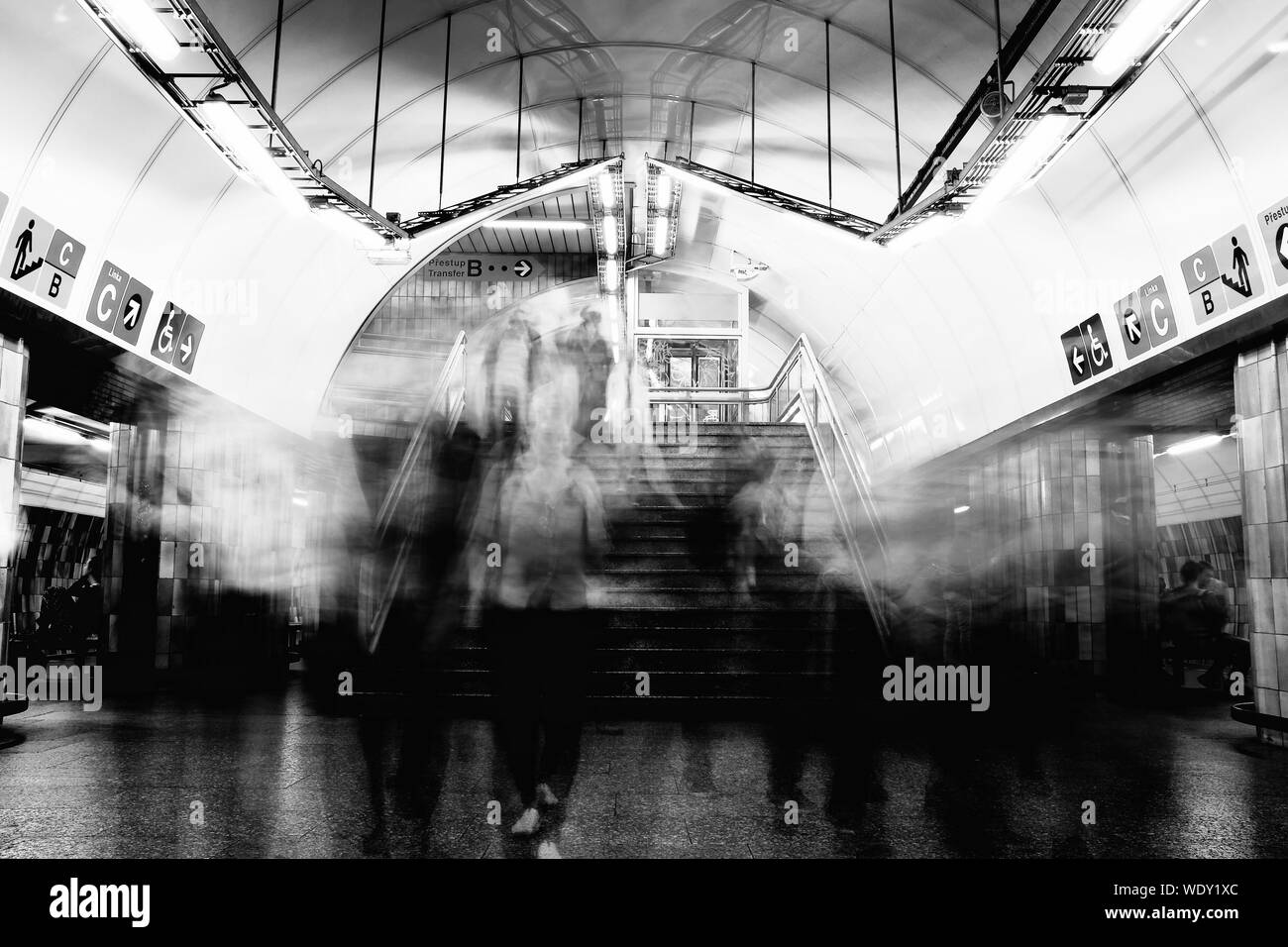 Unrecognizable blurred people Black and White Stock Photos & Images - Alamy