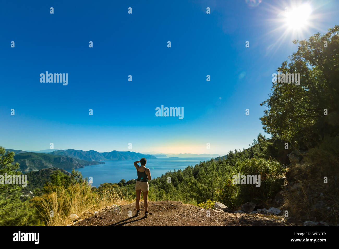 Women standing top of hill hi-res stock photography and images - Alamy