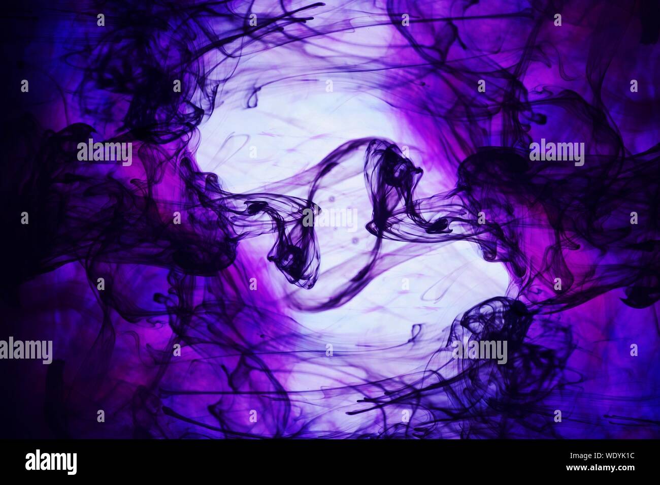 Abstract Image Of Purple Dissolving Water Stock Photo