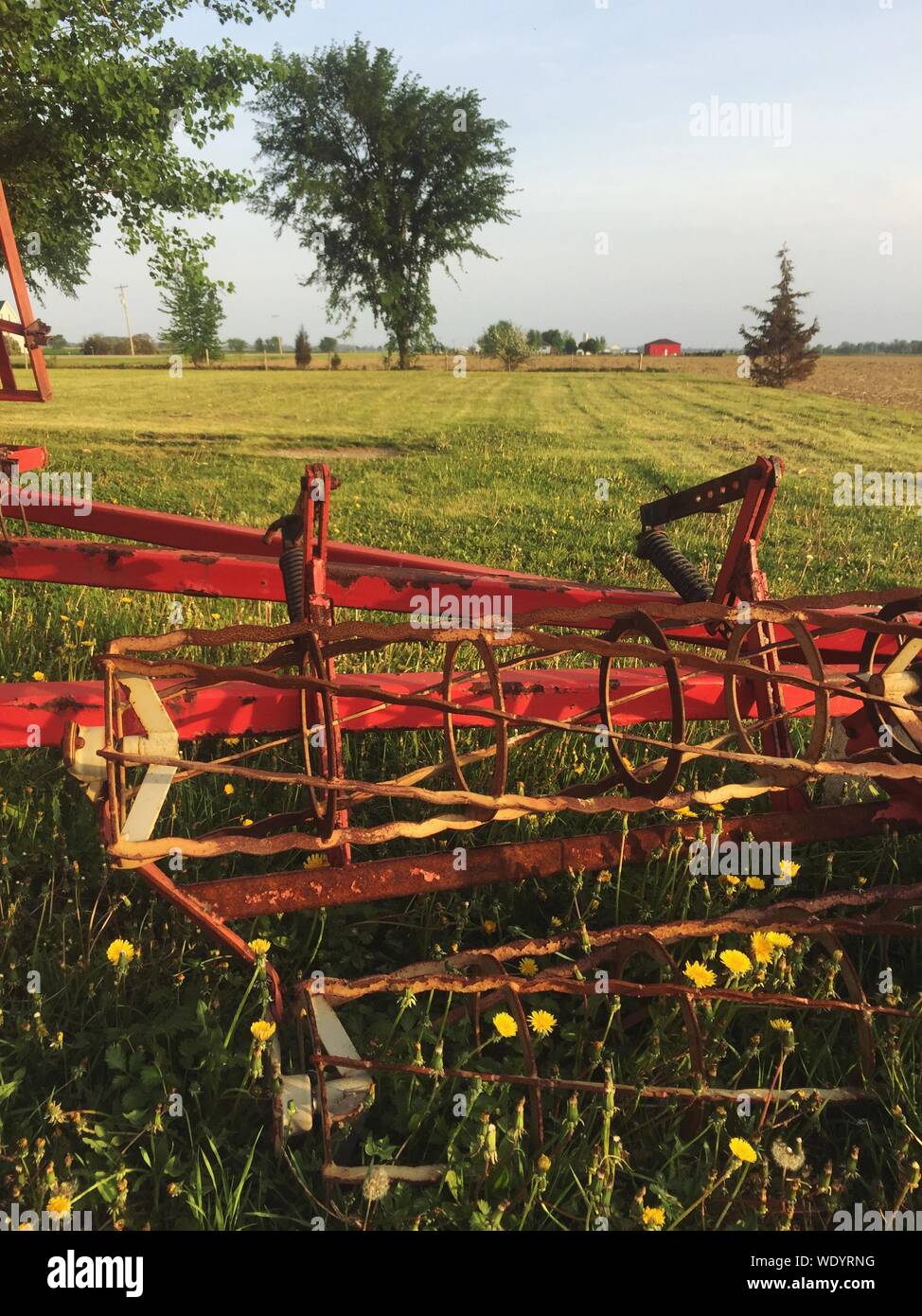 Part Of Field Cultivator Stock Photo