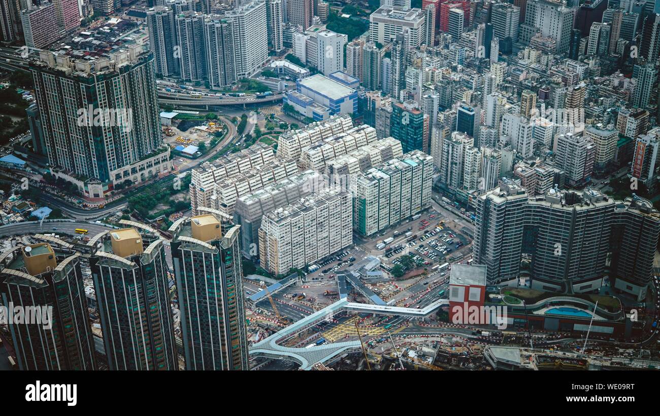 Aerial View Of City Stock Photo - Alamy