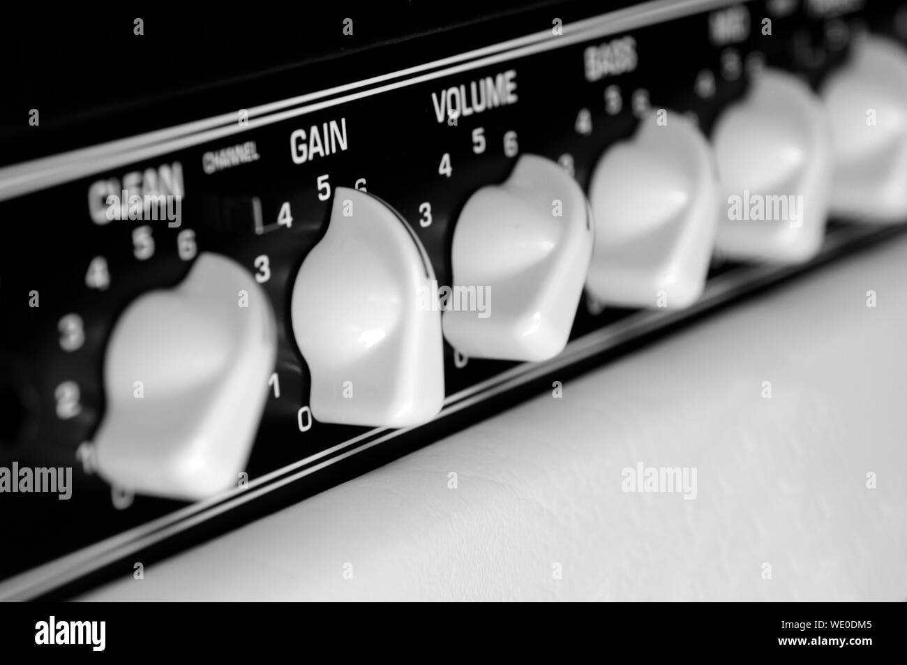 Amplifier knobs Black and White Stock Photos & Images Alamy