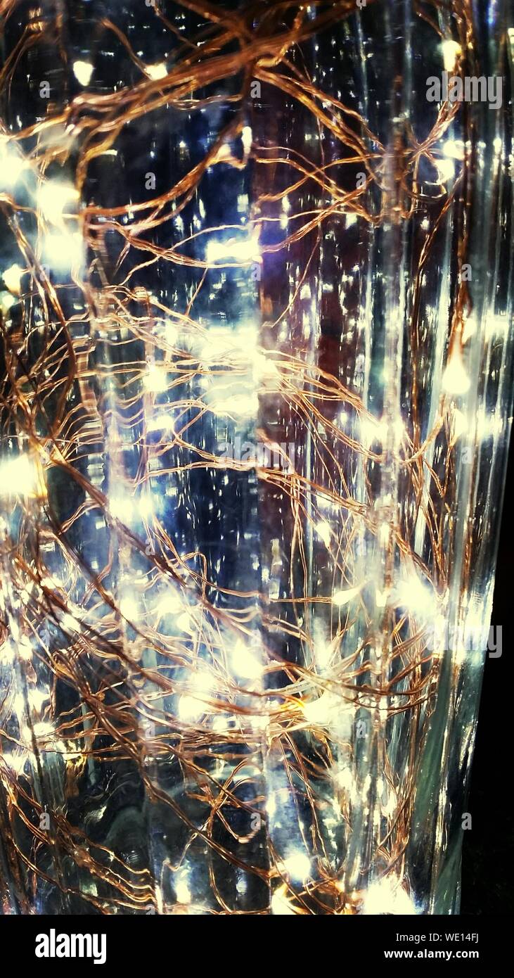 Close up tangled christmas lights hi-res stock photography and images ...