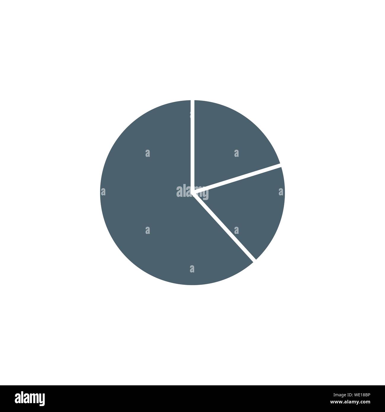 Pie Chart related vector glyph icon. Stock Vector