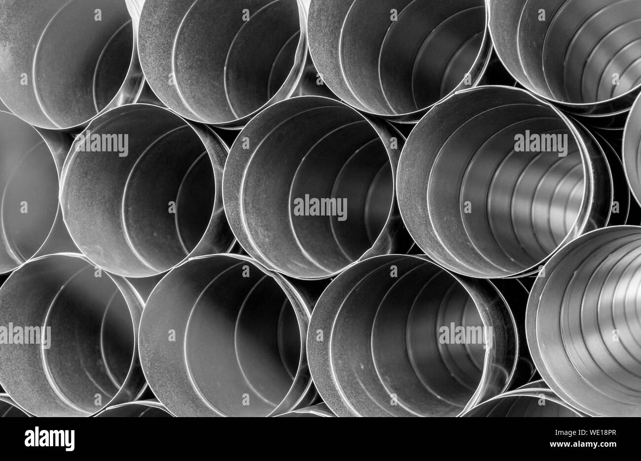 Stack of pipes Black and White Stock Photos & Images - Alamy