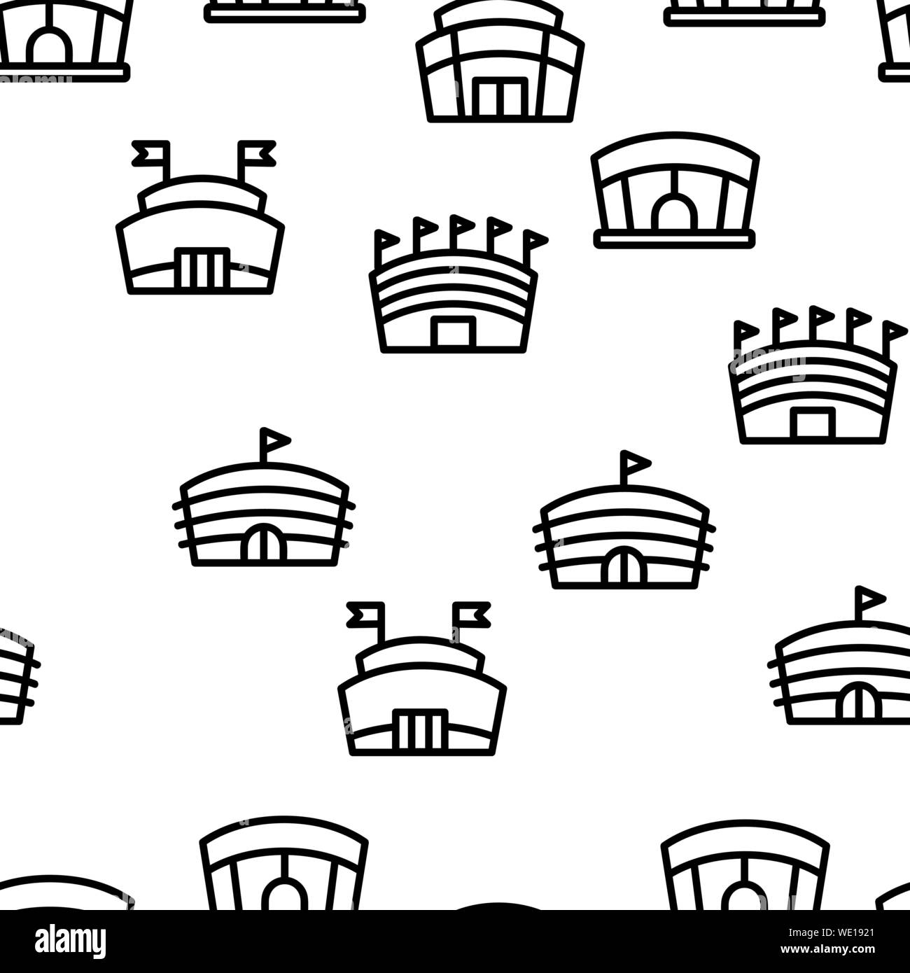 Arena Buildings Seamless Pattern Vector Stock Vector Image & Art - Alamy