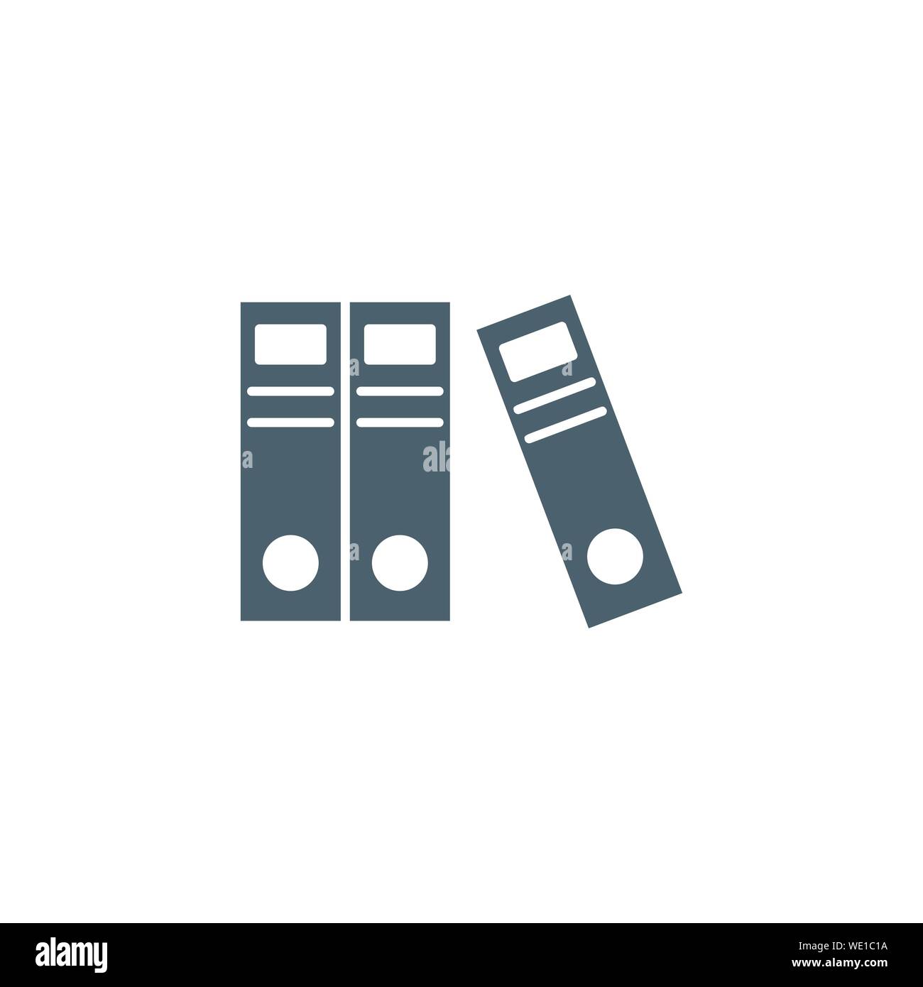 Office Folders related vector glyph icon. Stock Vector