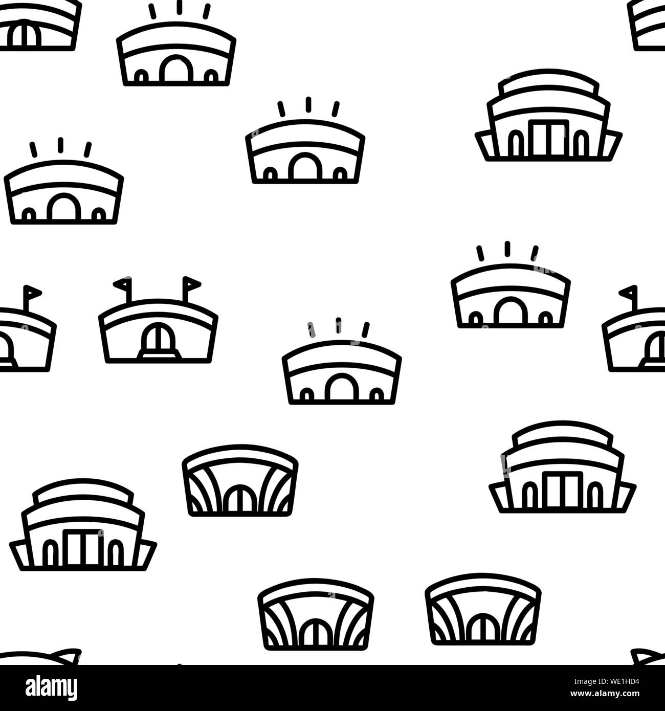 Arena Buildings Seamless Pattern Vector Stock Vector Image & Art - Alamy