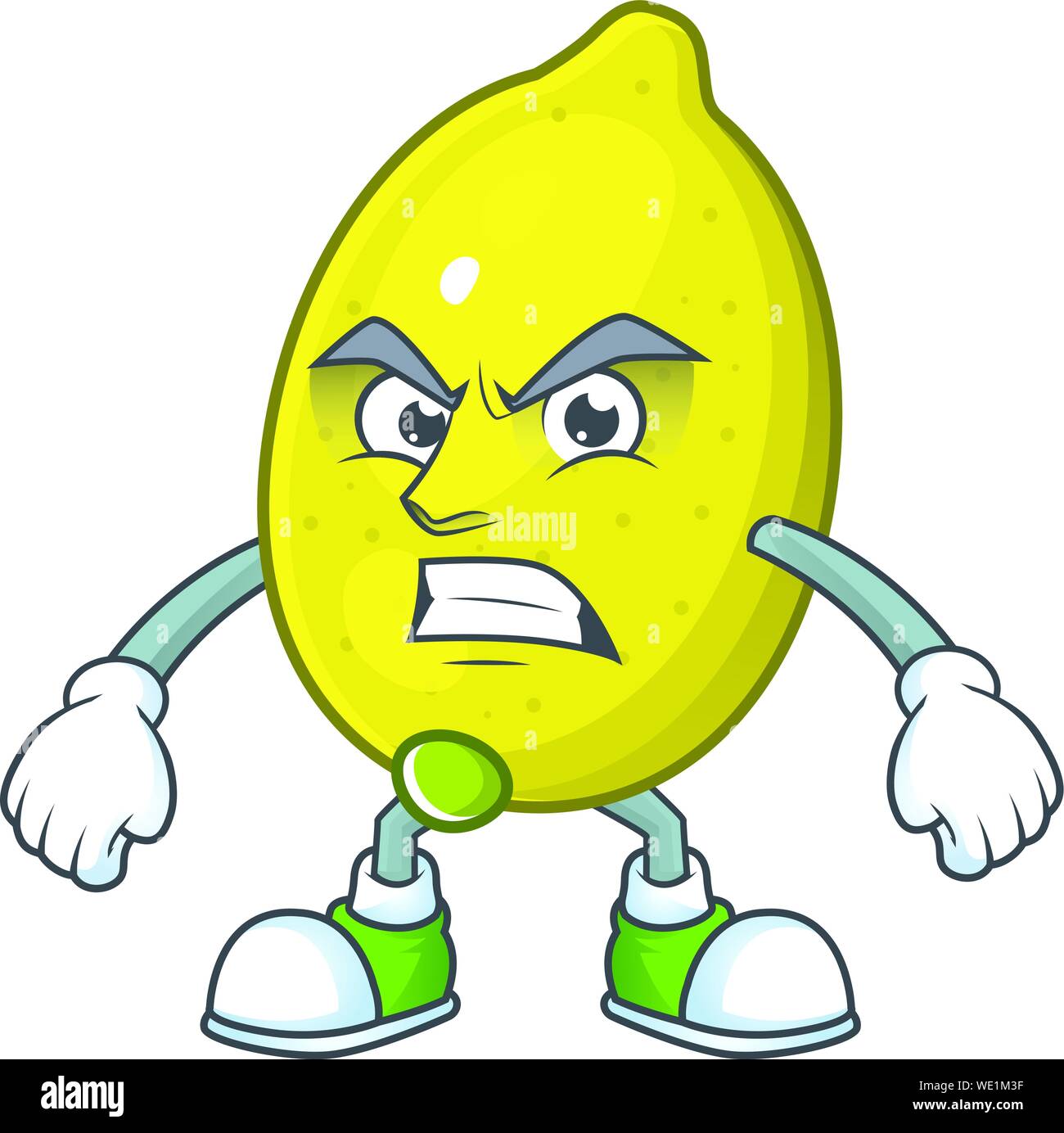 Super hero lemon character with design cartoon mascot Stock Vector