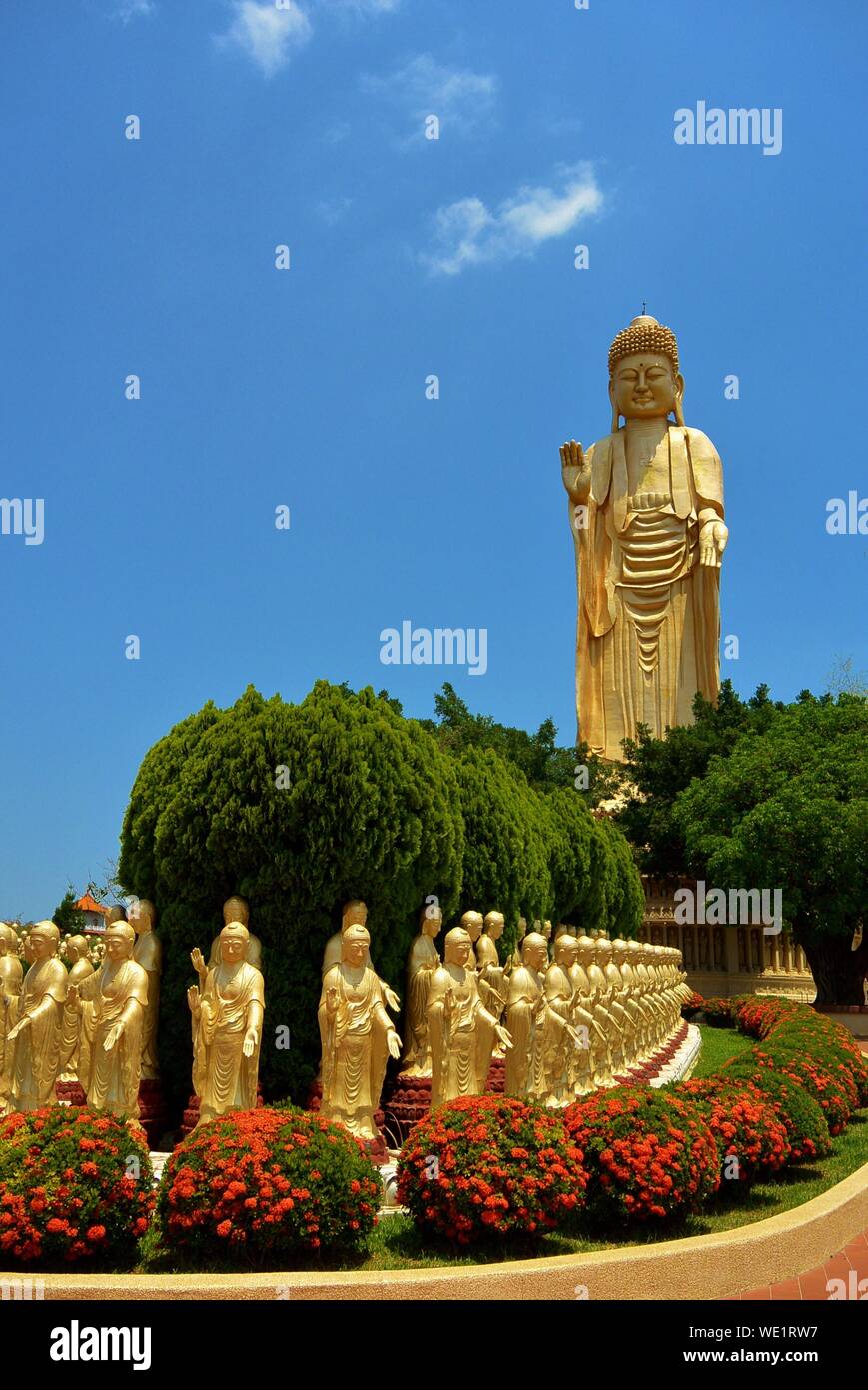 Gold Buddha Statues At Fo Guang Shan Monastery Stock Photo