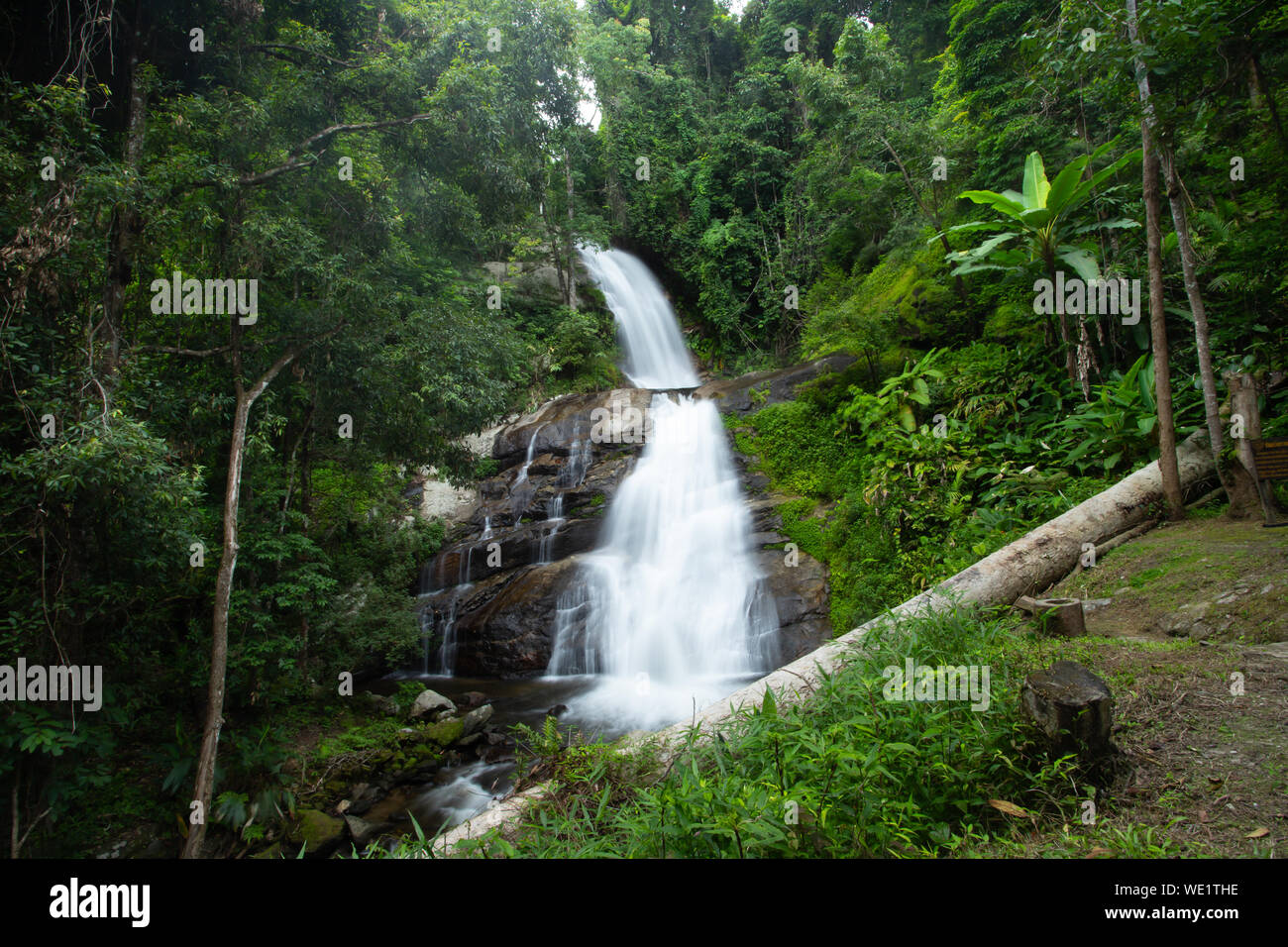 Beautiful Huai Sai Lueang waterfall in Inthanon National Park, Chiang Mai, Thailand. Stock Photo