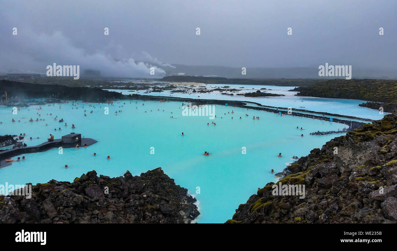 People in the blue lagoon hi-res stock photography and images - Alamy