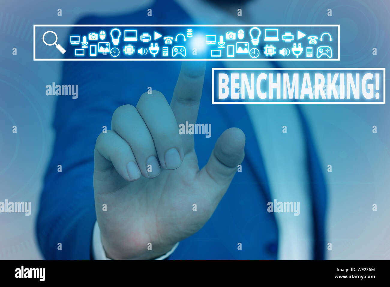 Text sign showing Benchmarking. Business photo showcasing evaluate ...