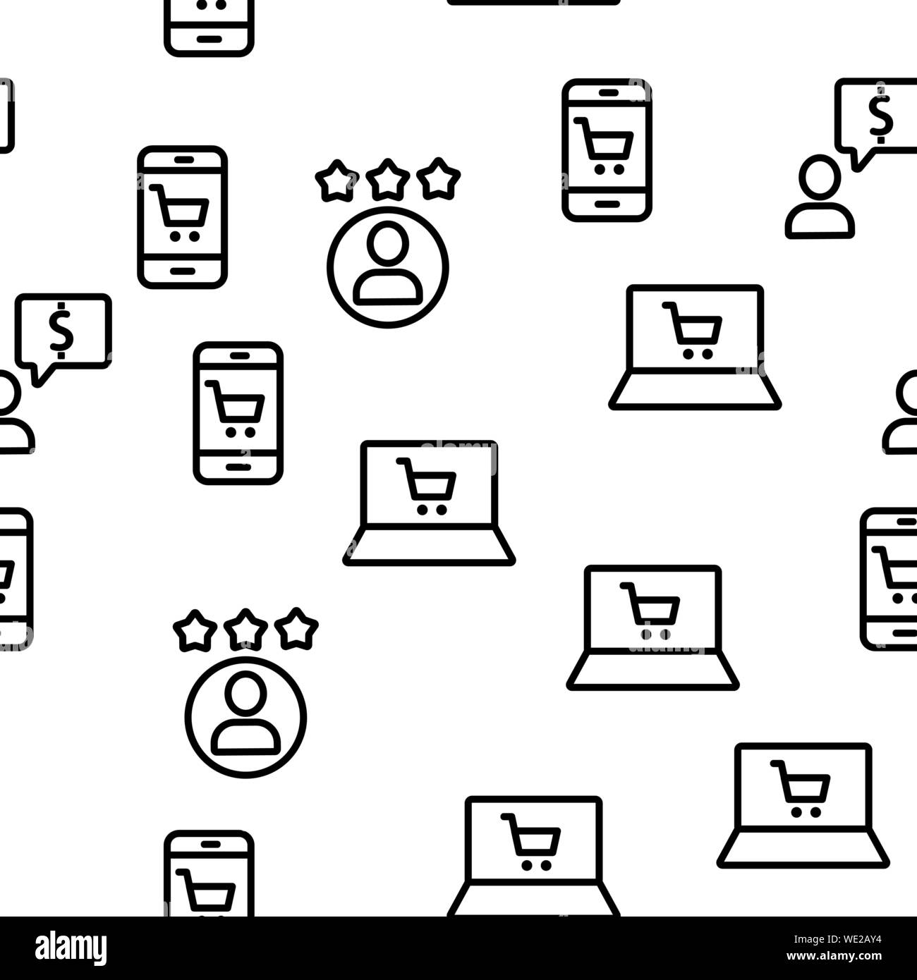 Buyer Elements Seamless Pattern Vector Stock Vector Image & Art - Alamy