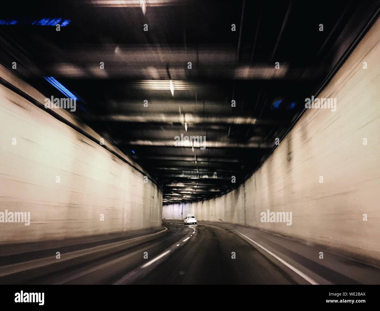 Blurred Motion Of Tunnel Stock Photo