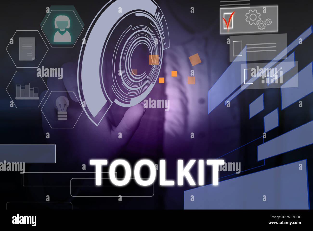 Writing note showing Toolkit. Business concept for set of tools kept in ...
