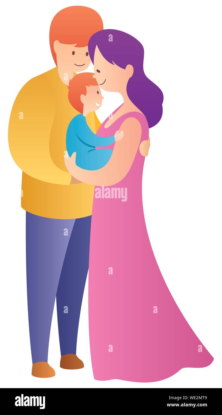 Family on White Stock Vector Image & Art - Alamy