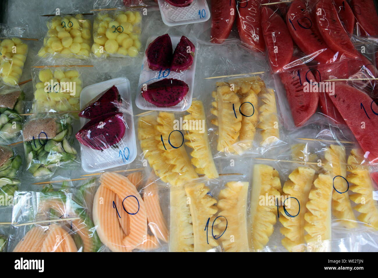 Plastic wrapped fruit hires stock photography and images Alamy