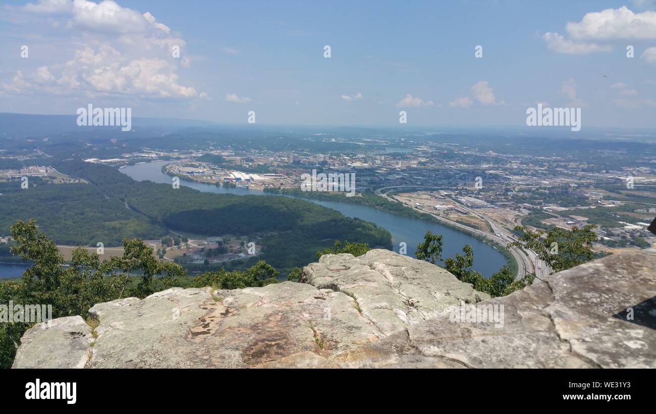 Scenic View Of Tennessee River Against Sky Stock Photo