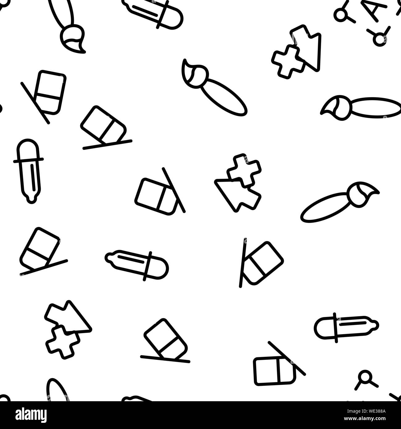 Design Tools Vector Seamless Pattern Stock Vector Image & Art Alamy