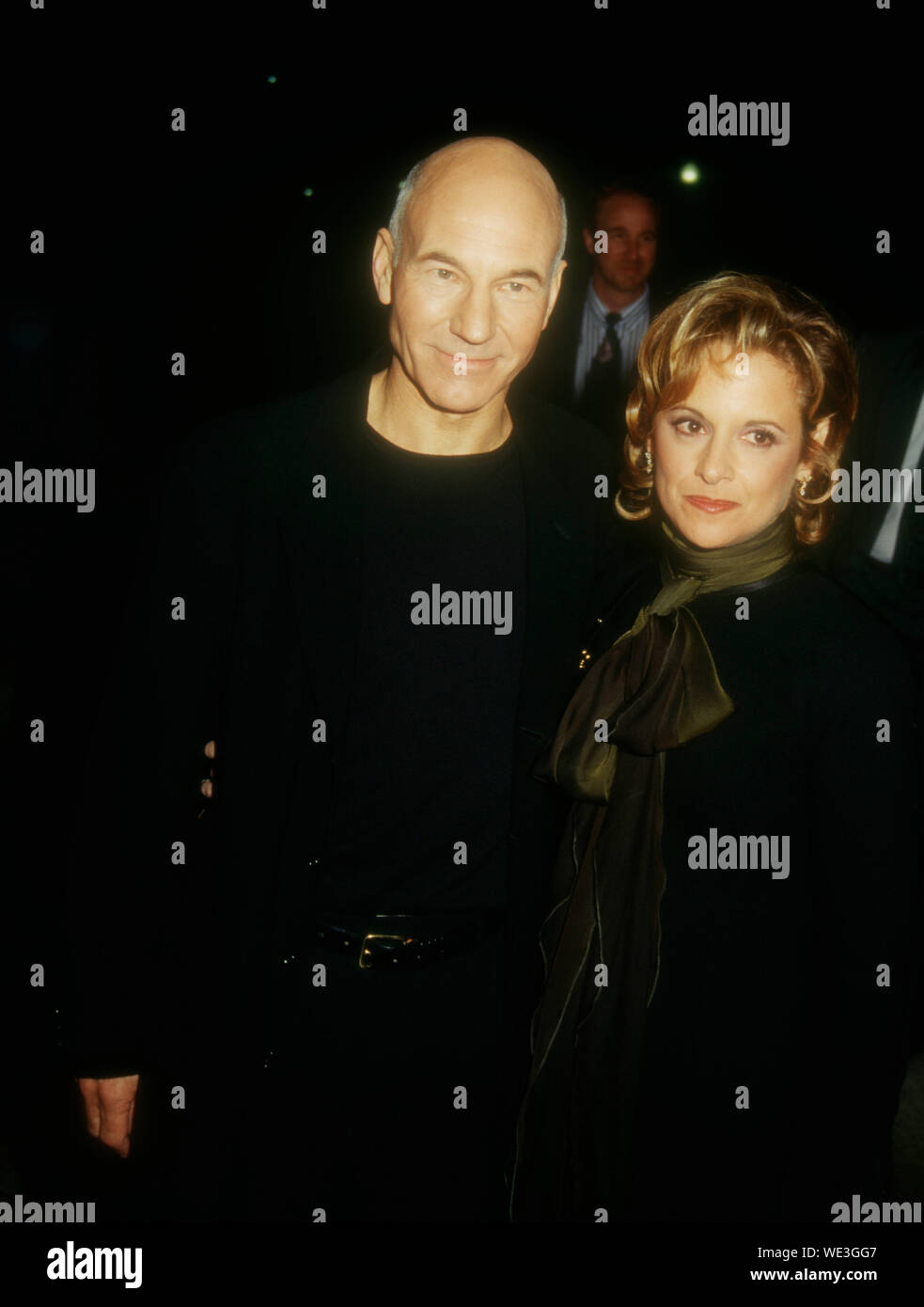 Hollywood, California, USA 17th November 1994 Actor Patrick Stewart and girlfriend Wendy Neuss attend the 'Star Trek: Generations' Premiere on November 17, 1994 at Paramount Pictures Studios in Hollywood, California, USA. Photo by Barr King/Alamy Stock Photo Stock Photo