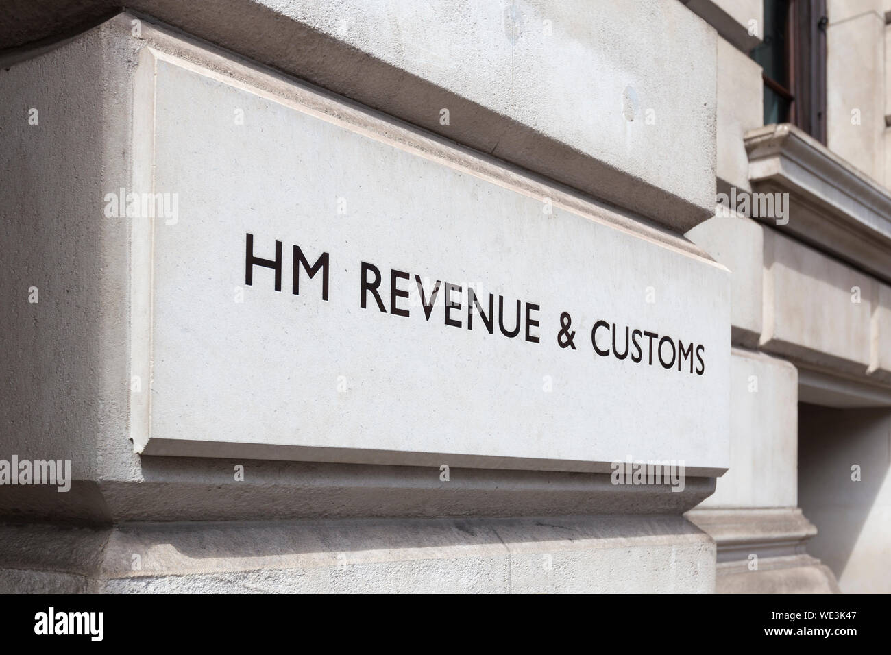 HM Revenue & Customs sign, London, England, UK Stock Photo