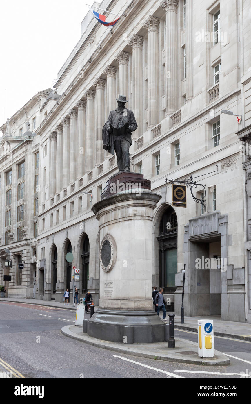 Statue of James Greathead in the City of London, England Stock Photo