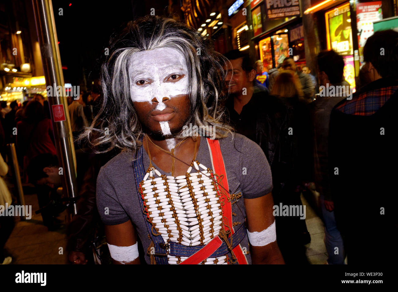 People celebrating, Halloween, Leicester Square, London, Britain Stock