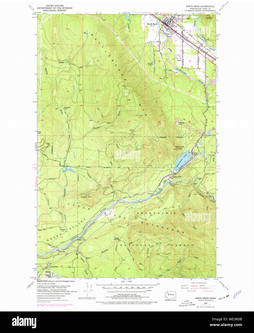 Map of north bend washington hires stock photography and images Alamy