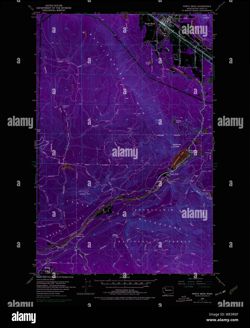 Map of north bend washington hires stock photography and images Alamy