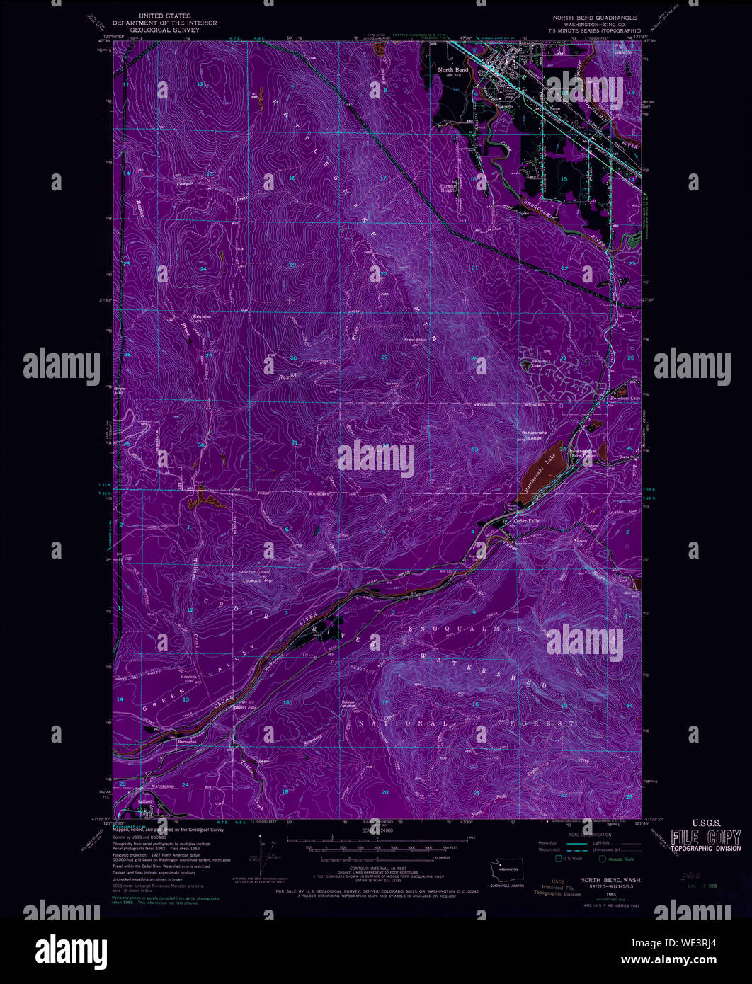 Map of north bend washington hires stock photography and images Alamy
