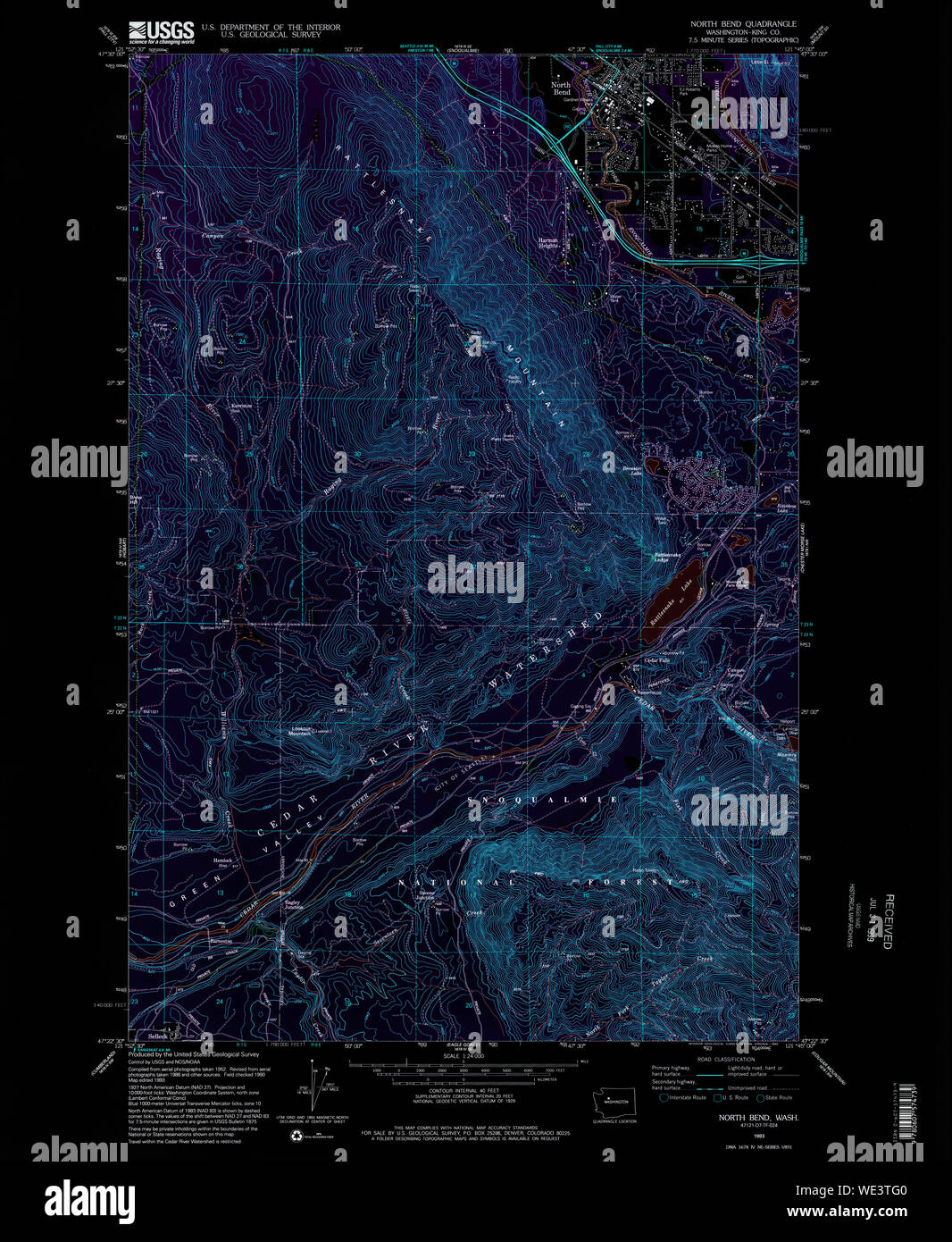 Map of north bend washington hires stock photography and images Alamy