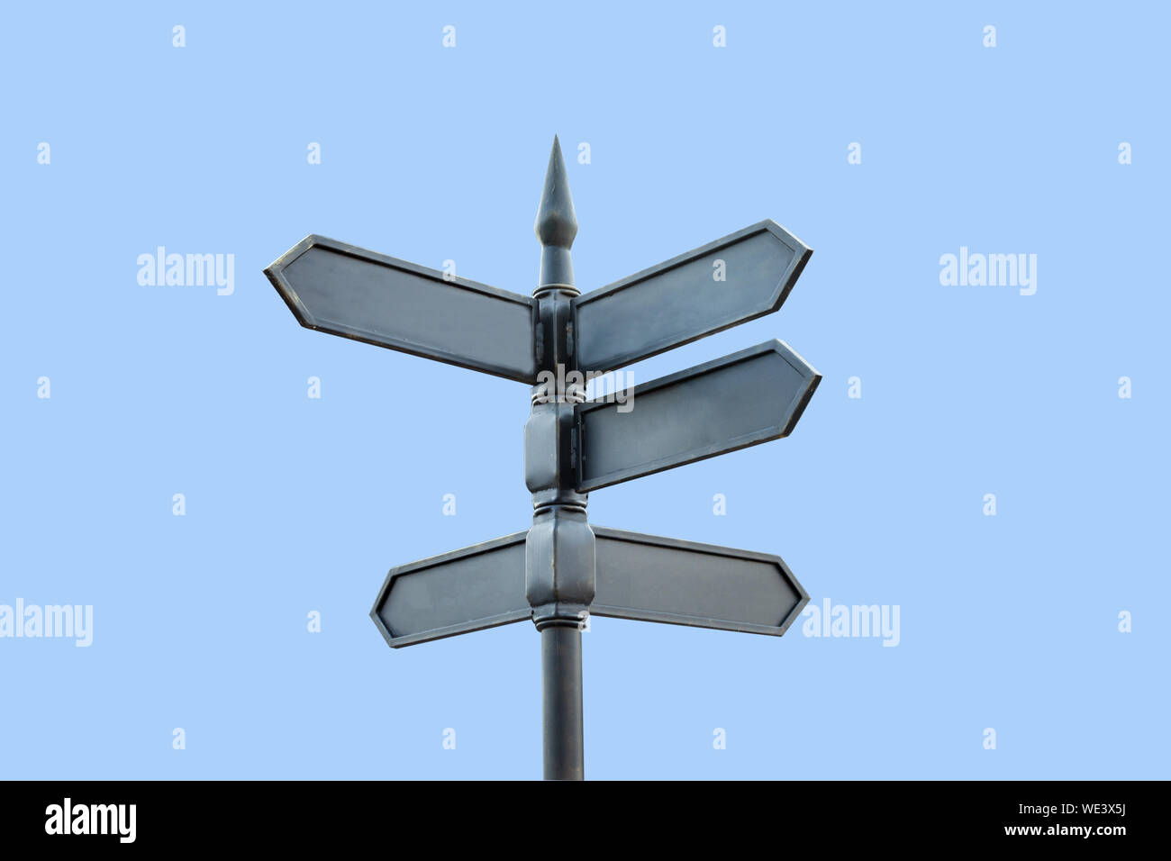Road guide destination. Choose right way of life concept.Sign of