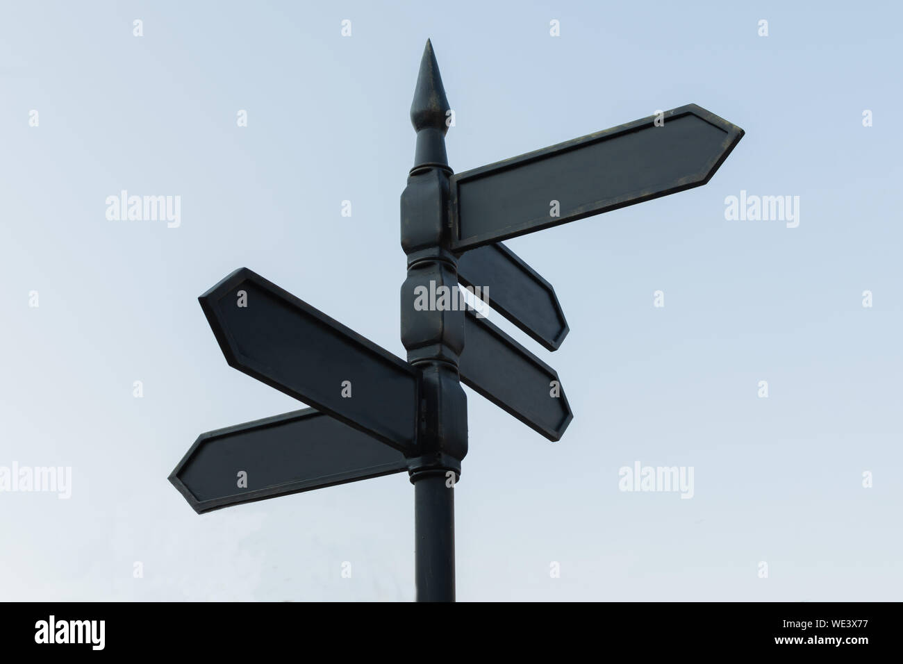 Road guide destination. Choose right way of life concept.Sign of