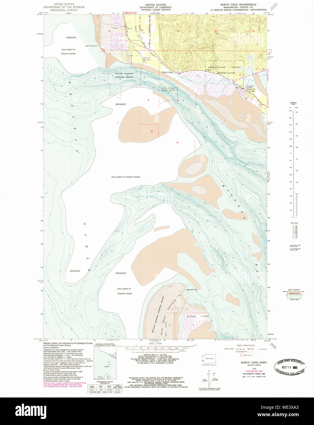 Map of north cove washington Cut Out Stock Images & Pictures Alamy