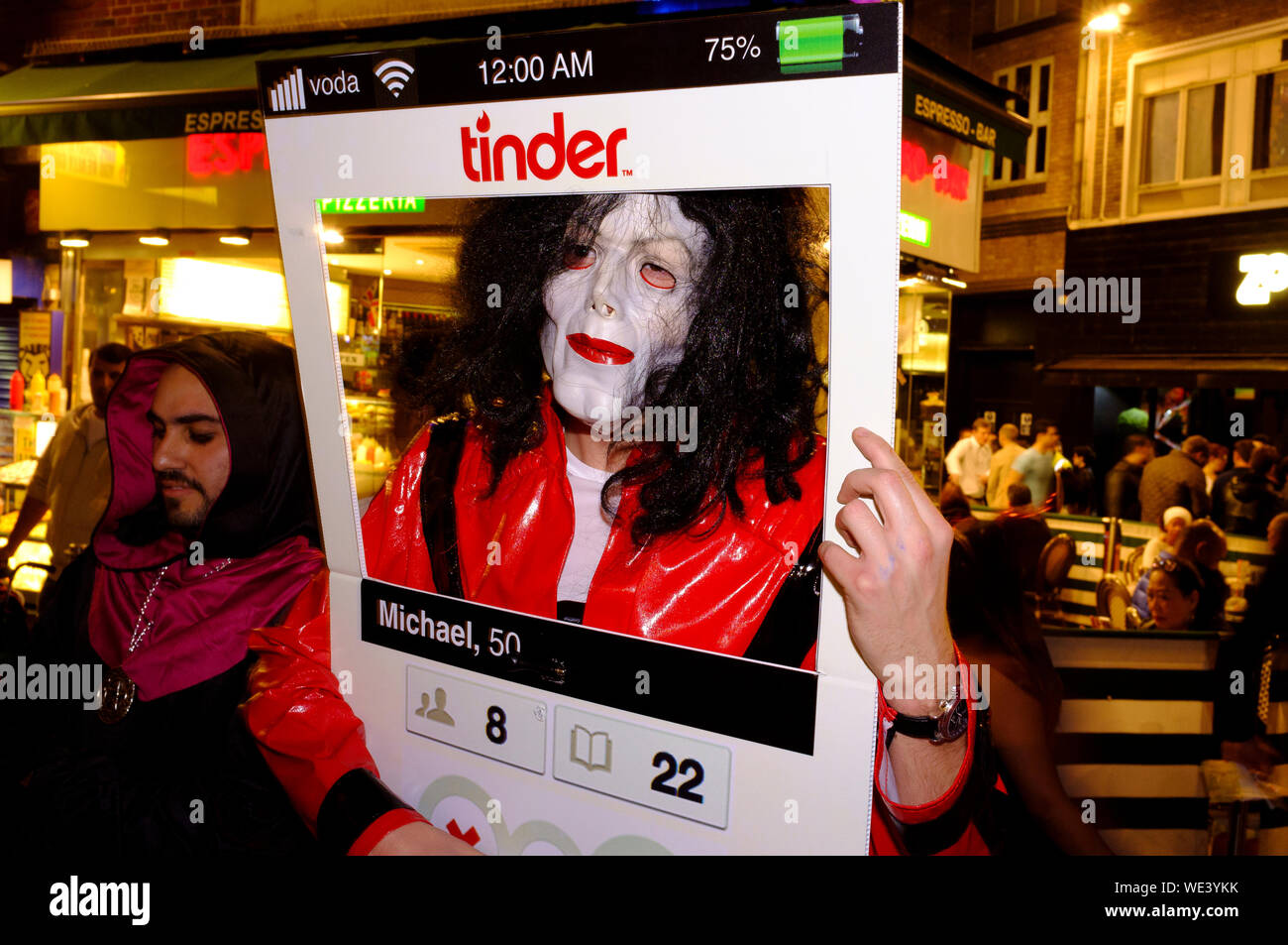 People celebrating, Halloween, Leicester Square, London, Britain Stock